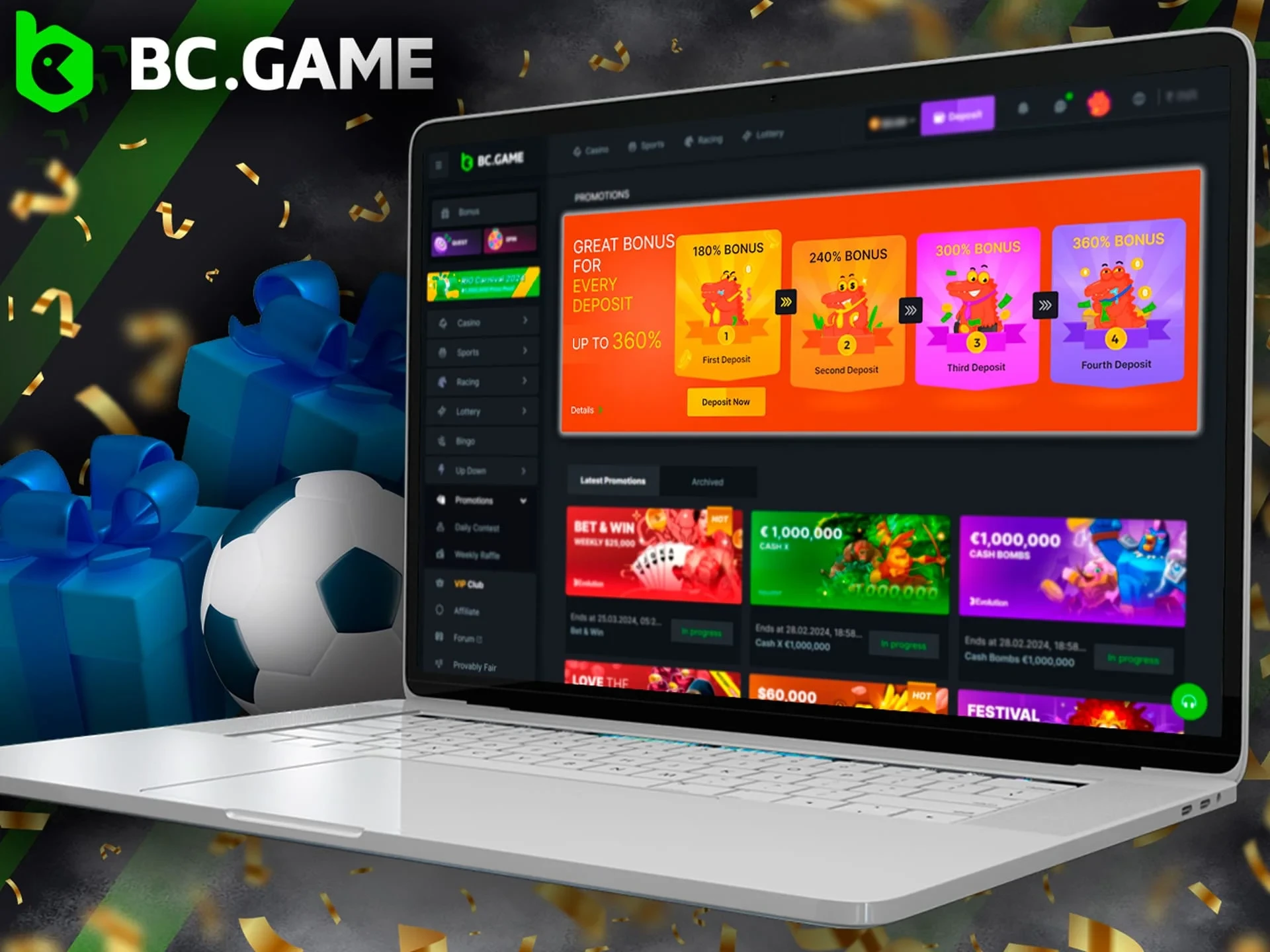 Claim Your Welcome Bonus for Your First Football Bet at BC Game.