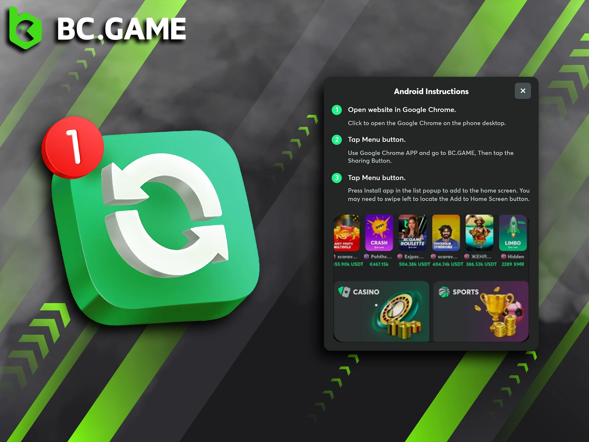 Here is a quick guide on how to keep your BC Game Android app up to date.
