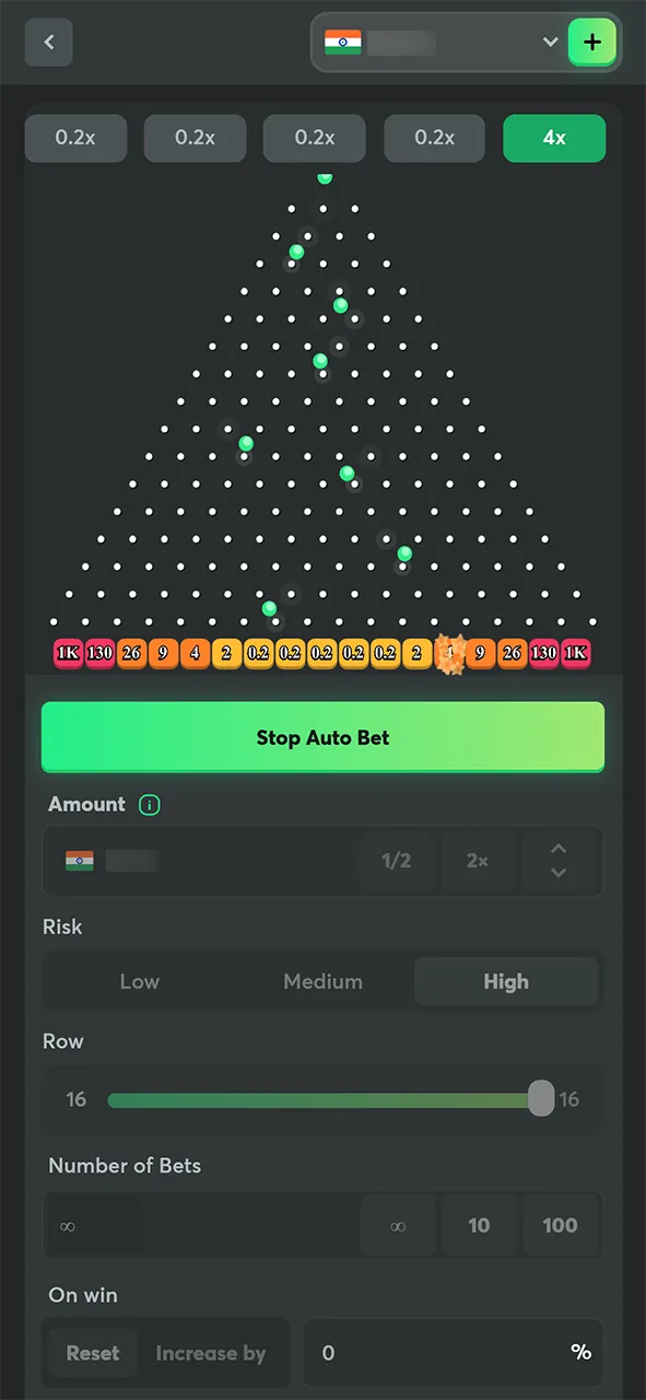 Use the automated betting feature to keep the action going without manual input.