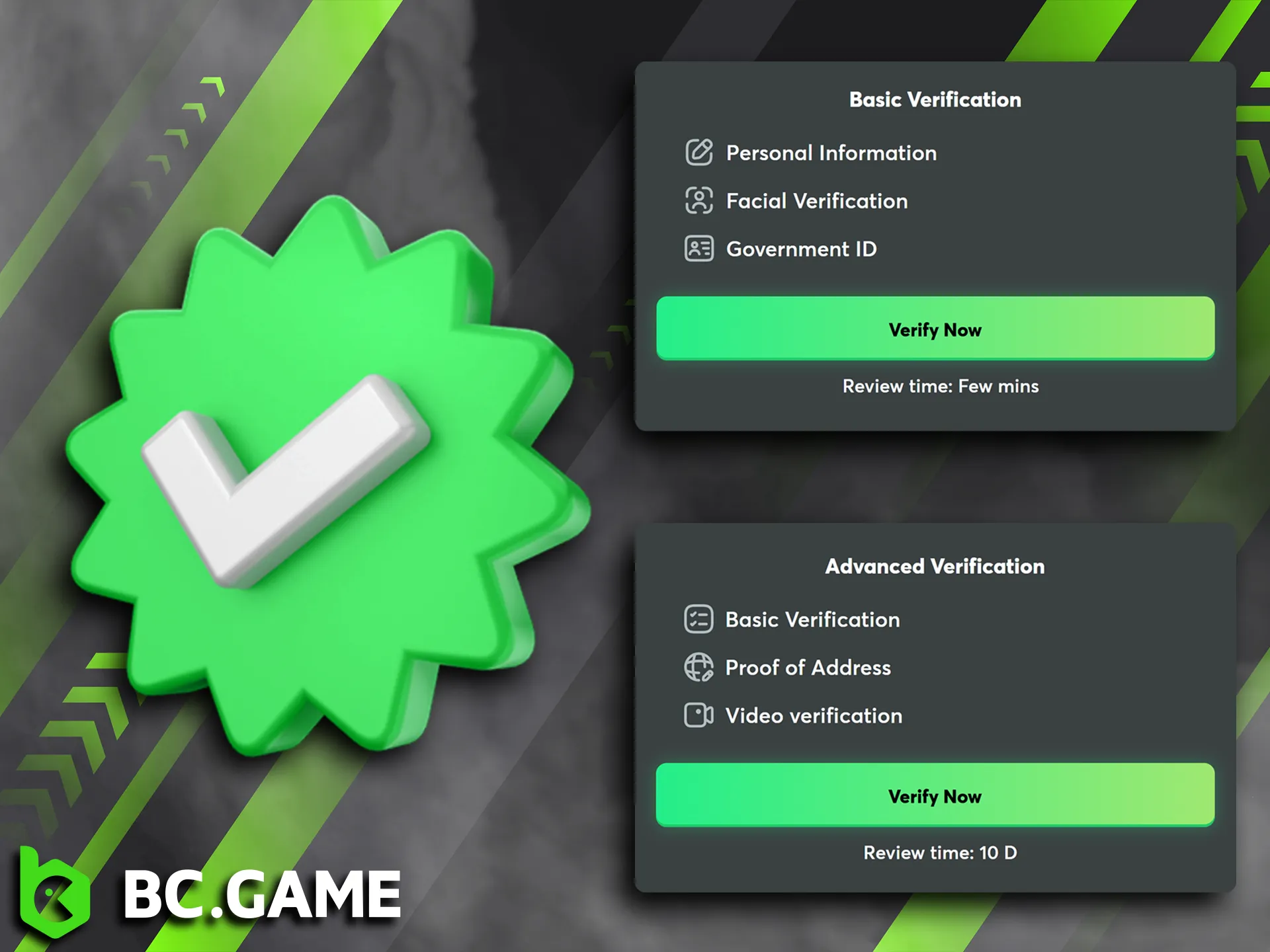 To unlock all platform features, new members are required to complete a brief verification process.