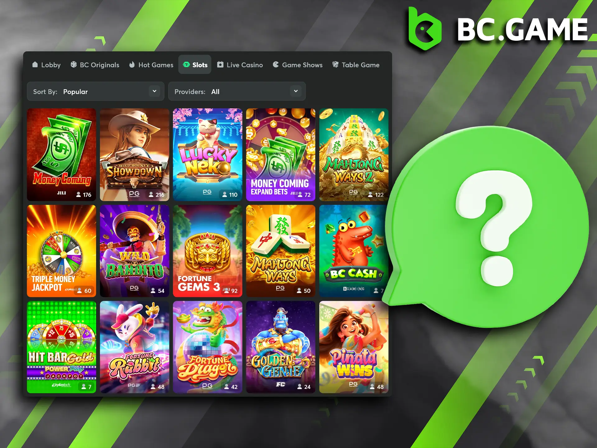 Dive into the BC Game slots library today and find your new favorite game.