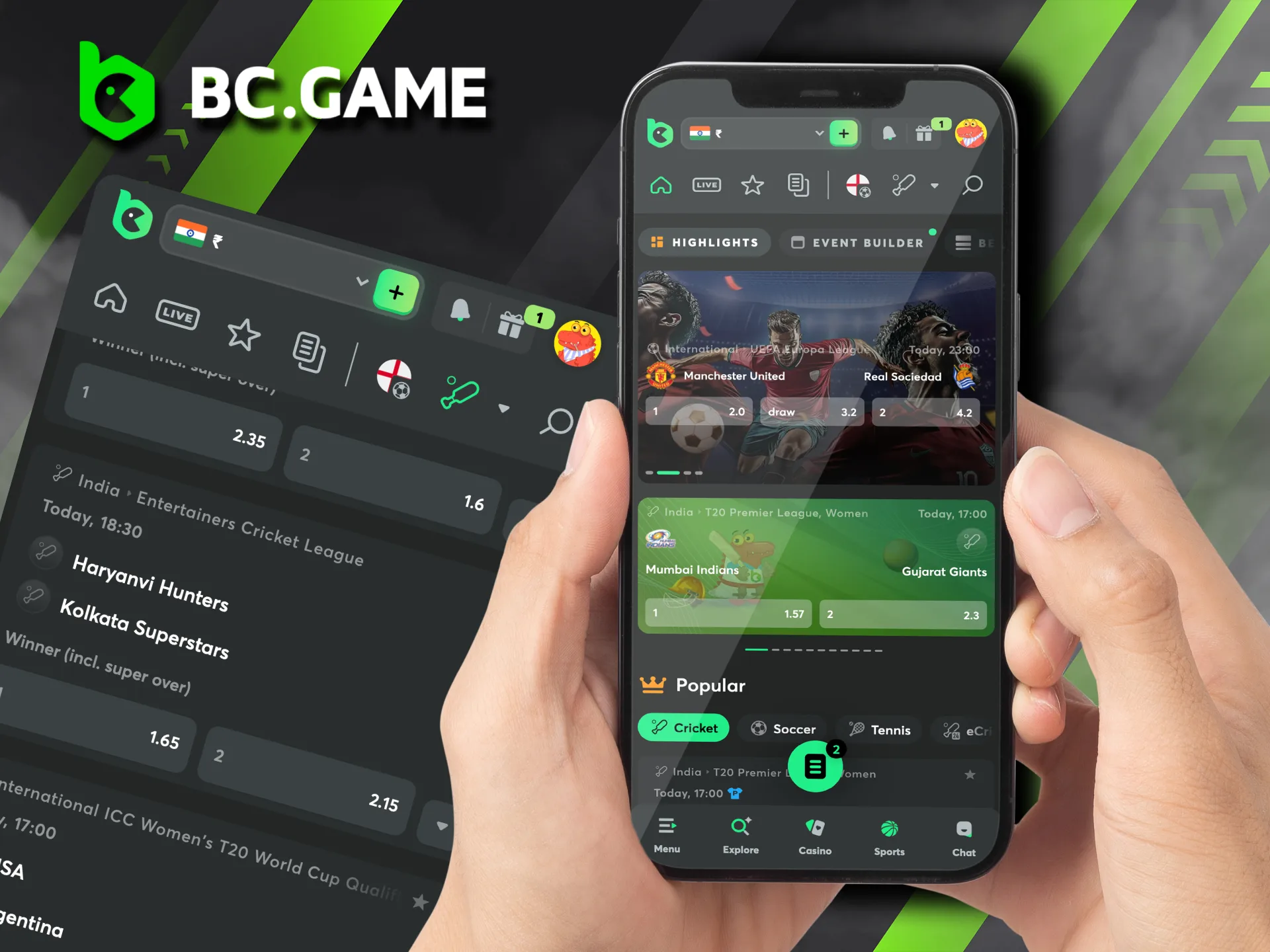 Stay in the game wherever you are with the BC Game mobile app—designed for fast, seamless cricket betting on the go.