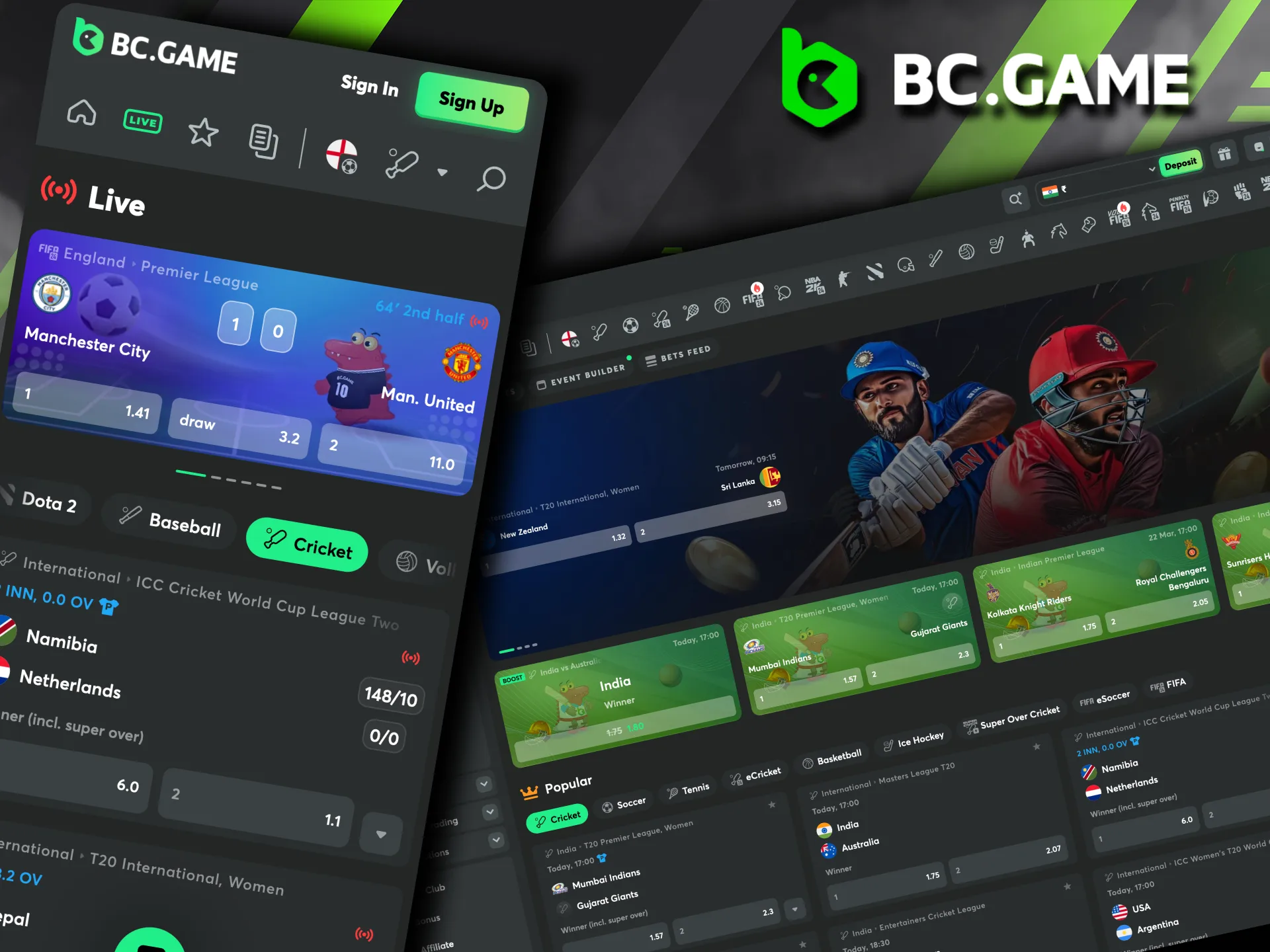Pick your favorite game on BC Game and dive into the excitement of live or pre-match betting.