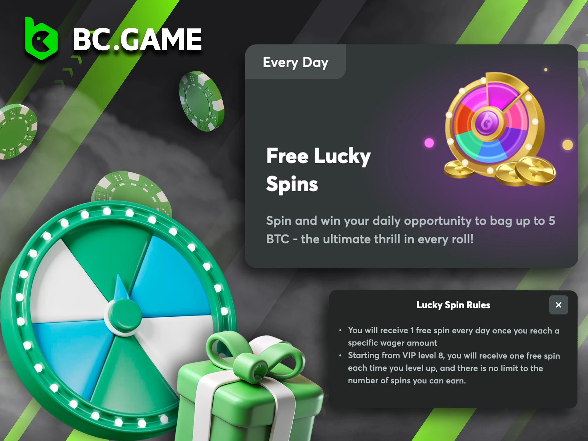 Don't miss out—grab your free spins through BC Game's latest bonus offers.