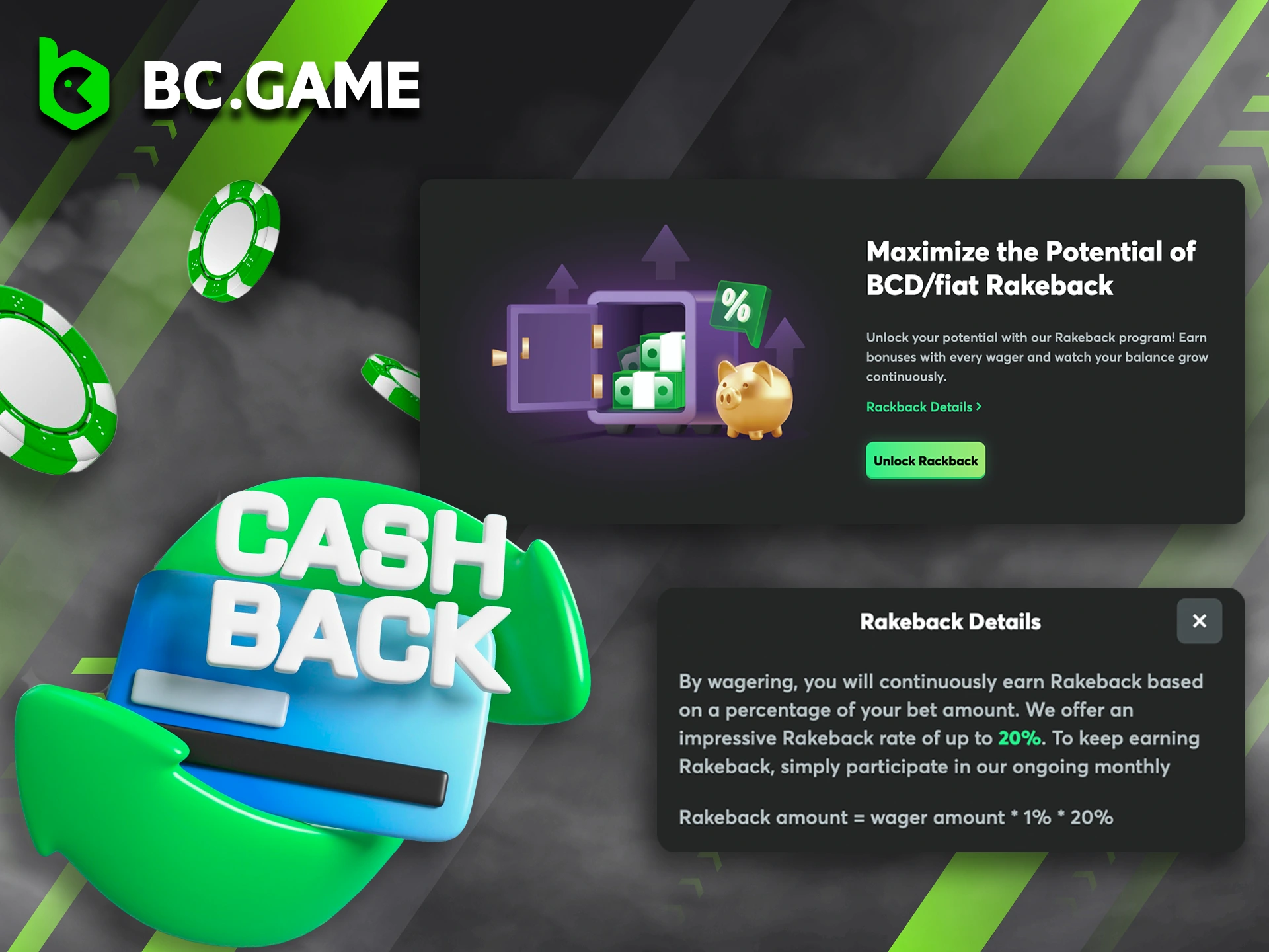 Maximize your returns with BC Game's cashback program.