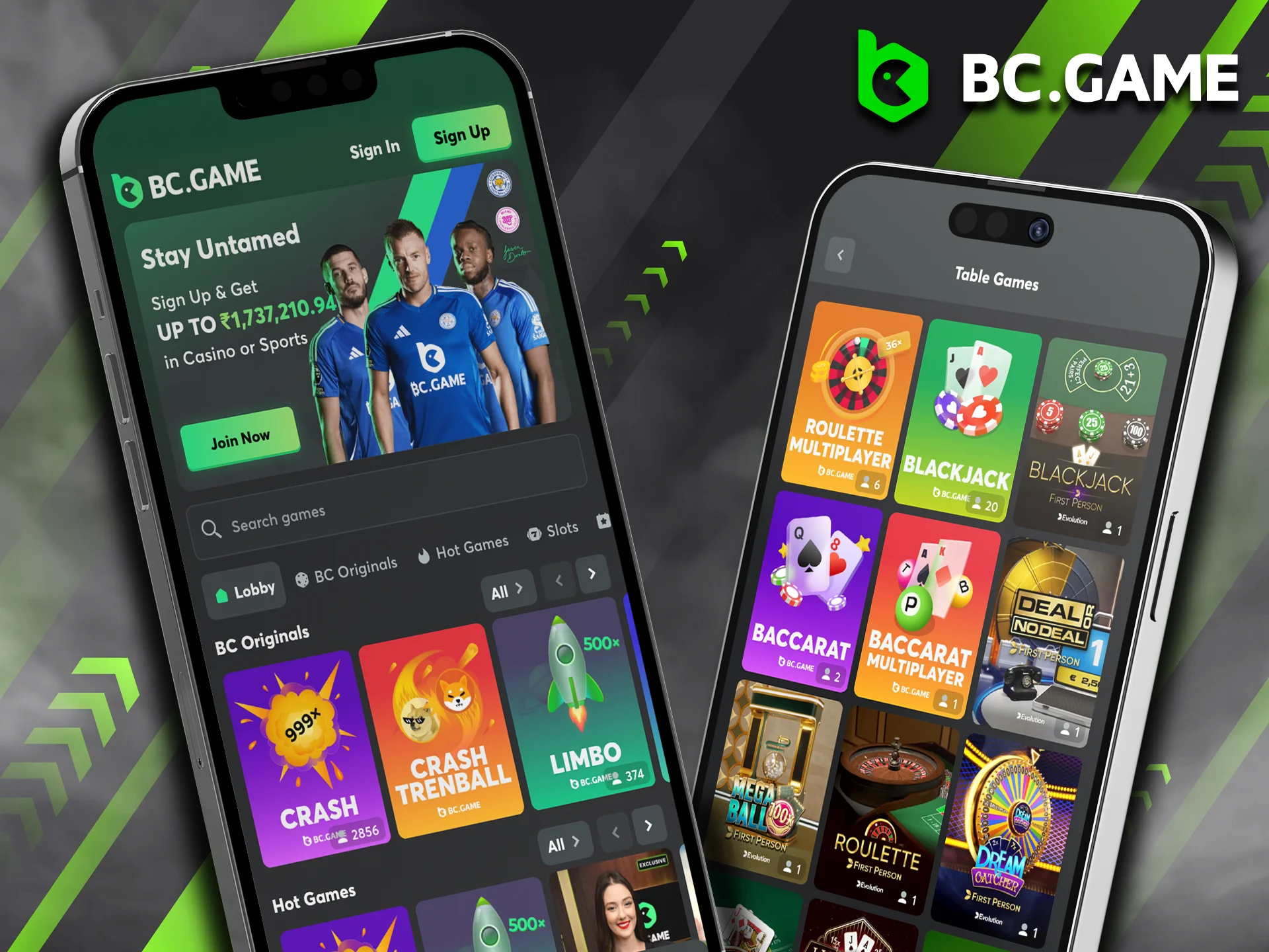 Keep the excitement going and place your bets anywhere with the BC Game app.