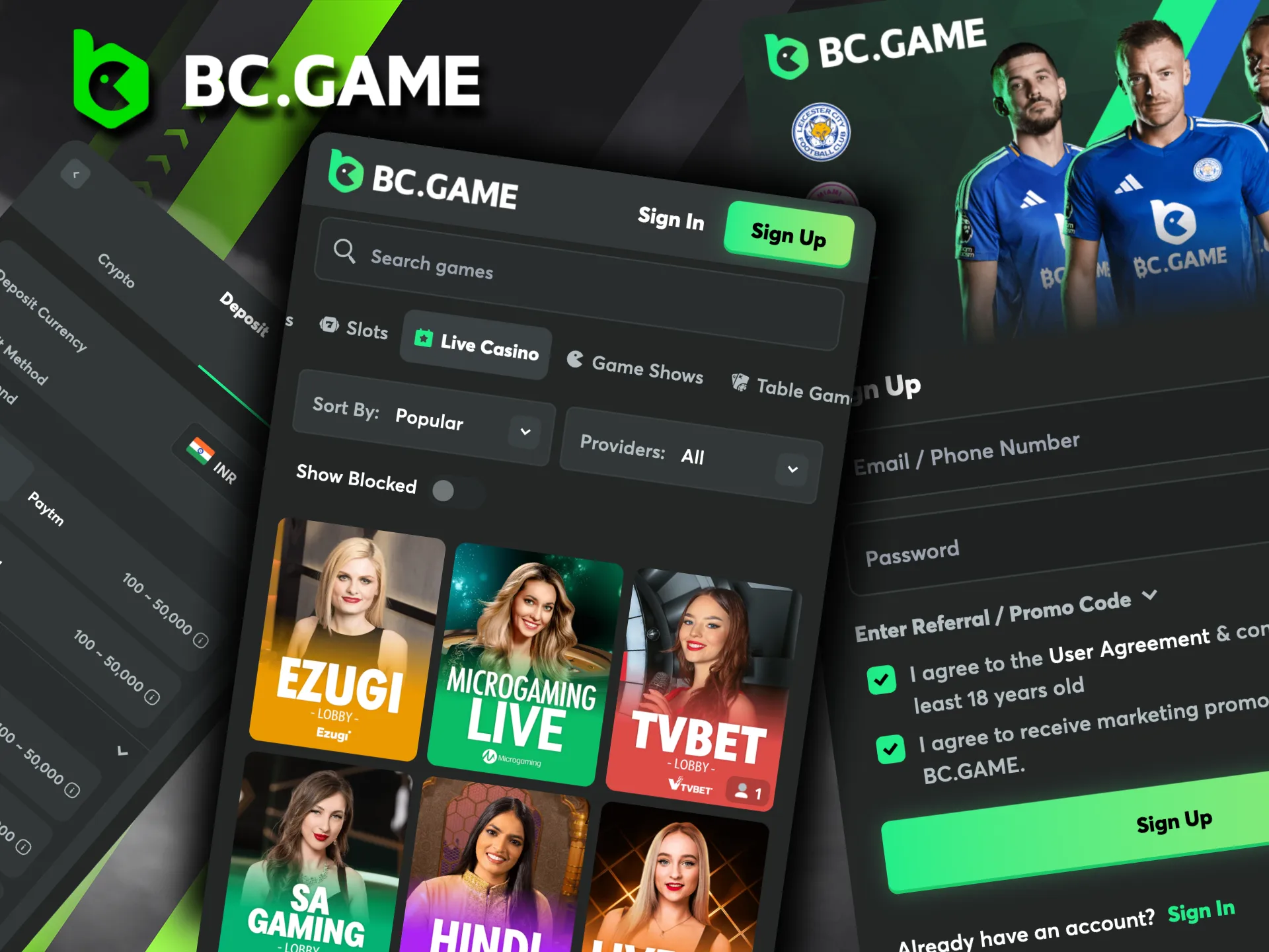 Jump straight into the action at BC Game Live Casino with a fast sign-up, a quick deposit, and your choice of game.