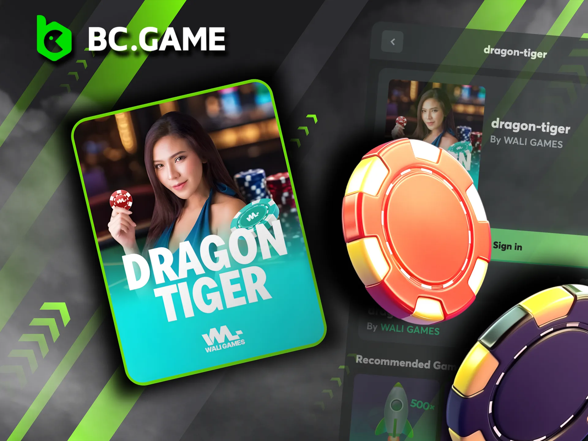 Enjoy the fast action of Live Dragon Tiger at BC Game, delivered by world-class gaming providers.