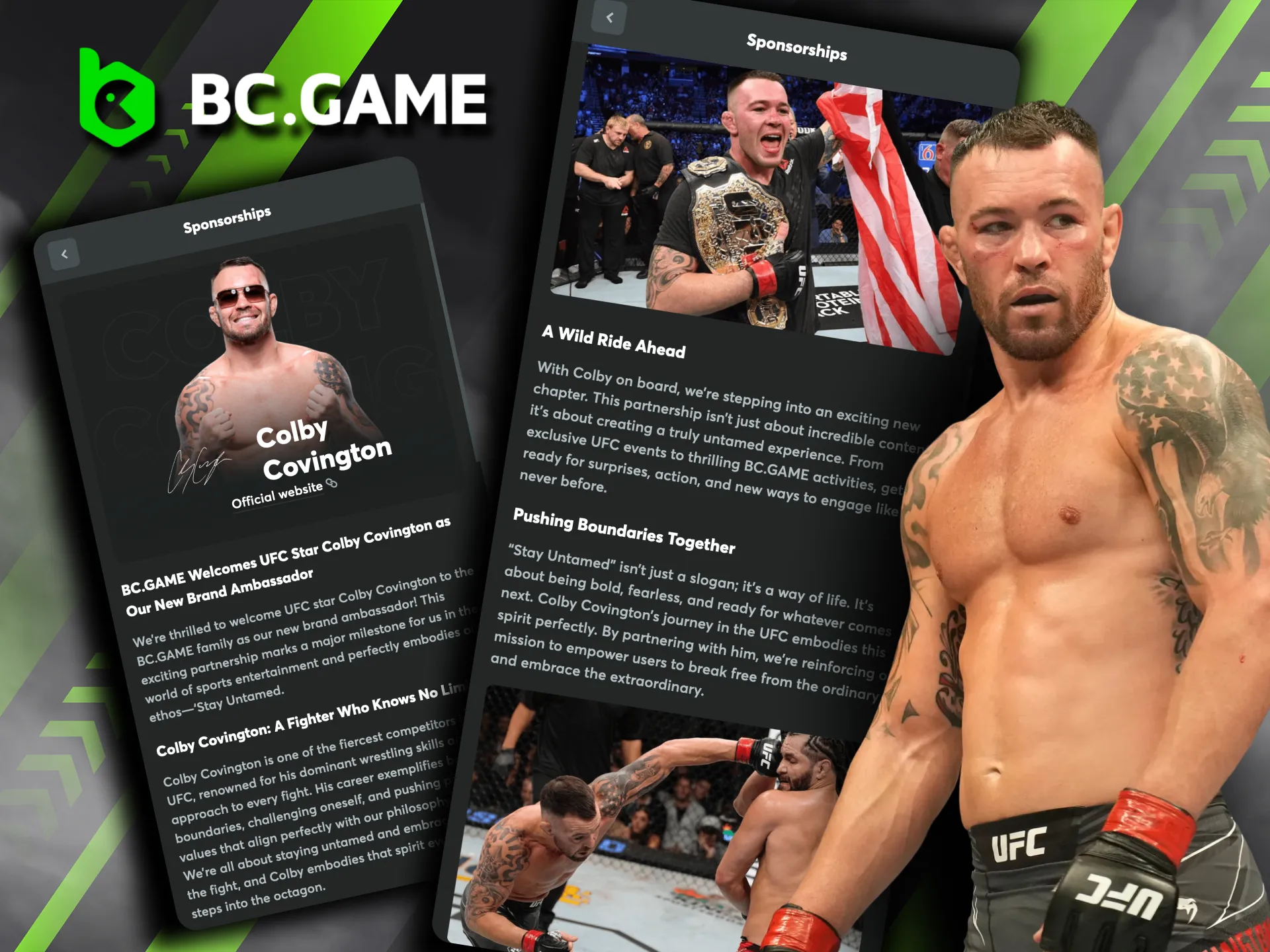 Meet Colby Covington: The MMA star and BC Game ambassador known for his fearless attitude and bold persona.