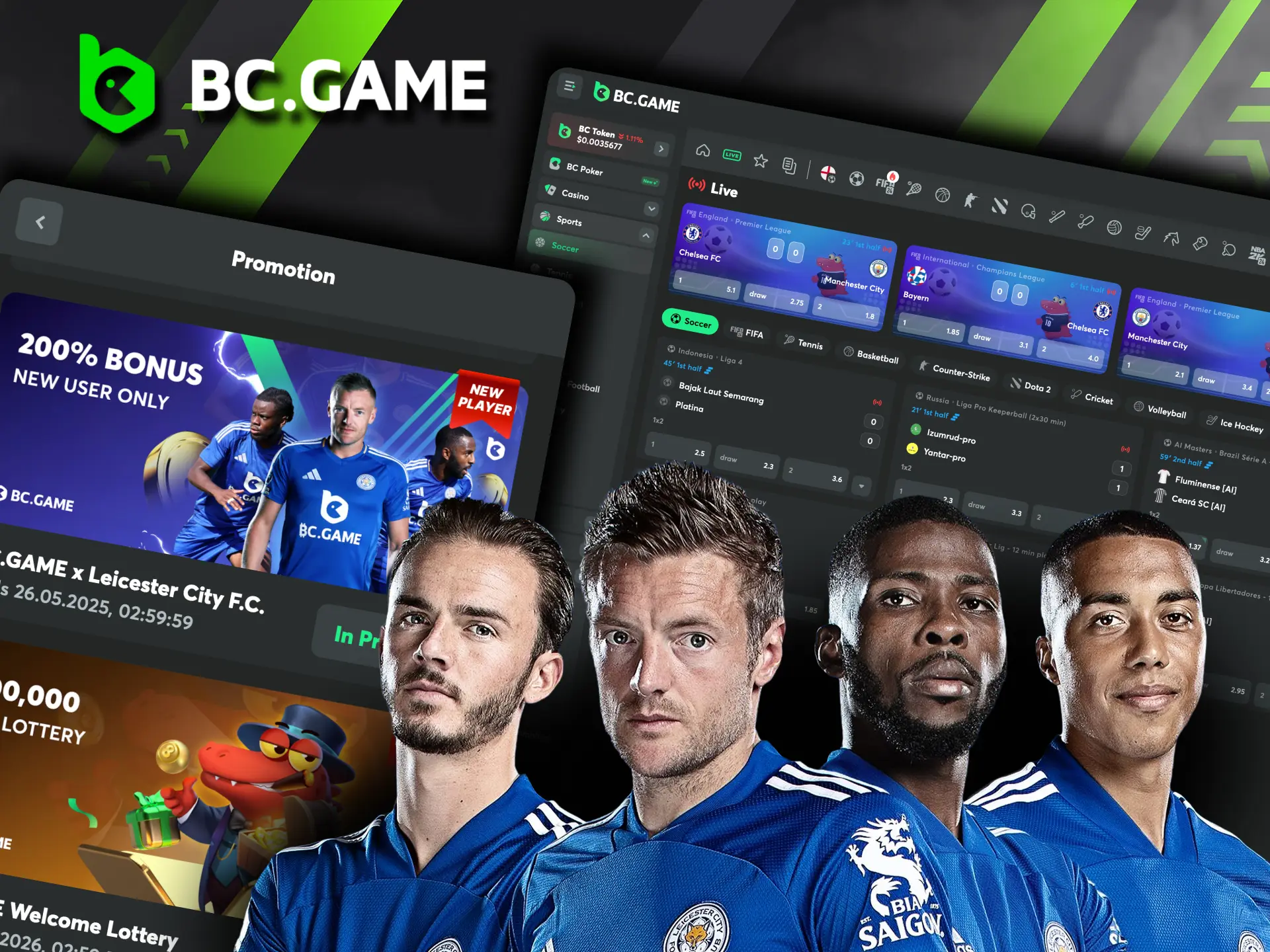From signed jerseys to live match integration and tournament bonuses, BC Game is bringing football fans closer to the action.