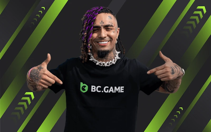 The bold and innovative rap artist Lil Pump serves as an ambassador for BC Game Casino, symbolizing confidence and stability.