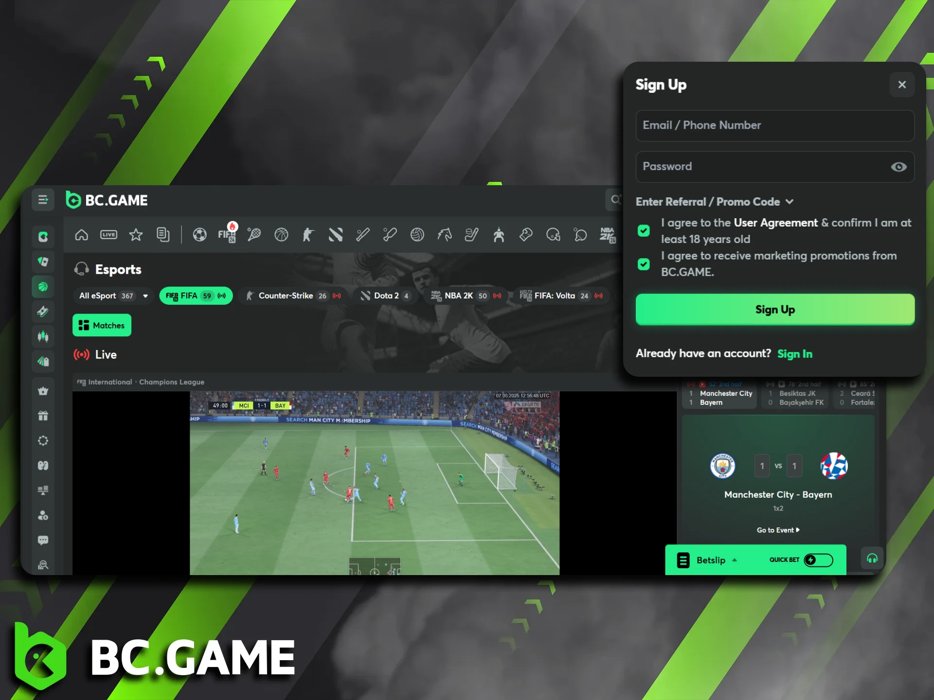 Learn the ropes of esports betting on the BC Game platform.