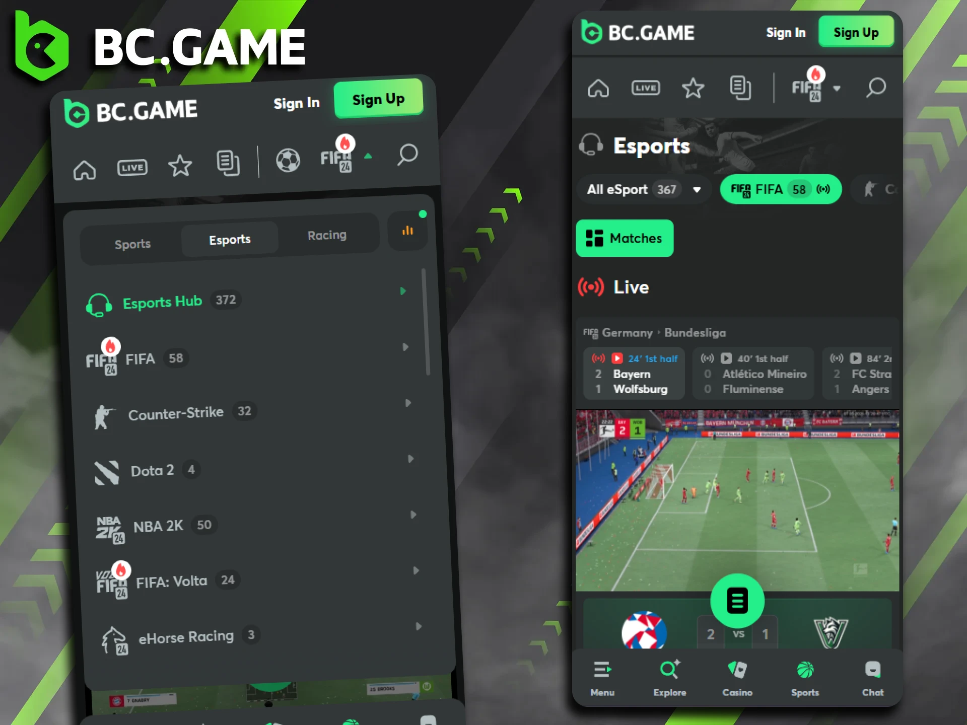 Download the BC Game app today and take your esports betting anywhere.
