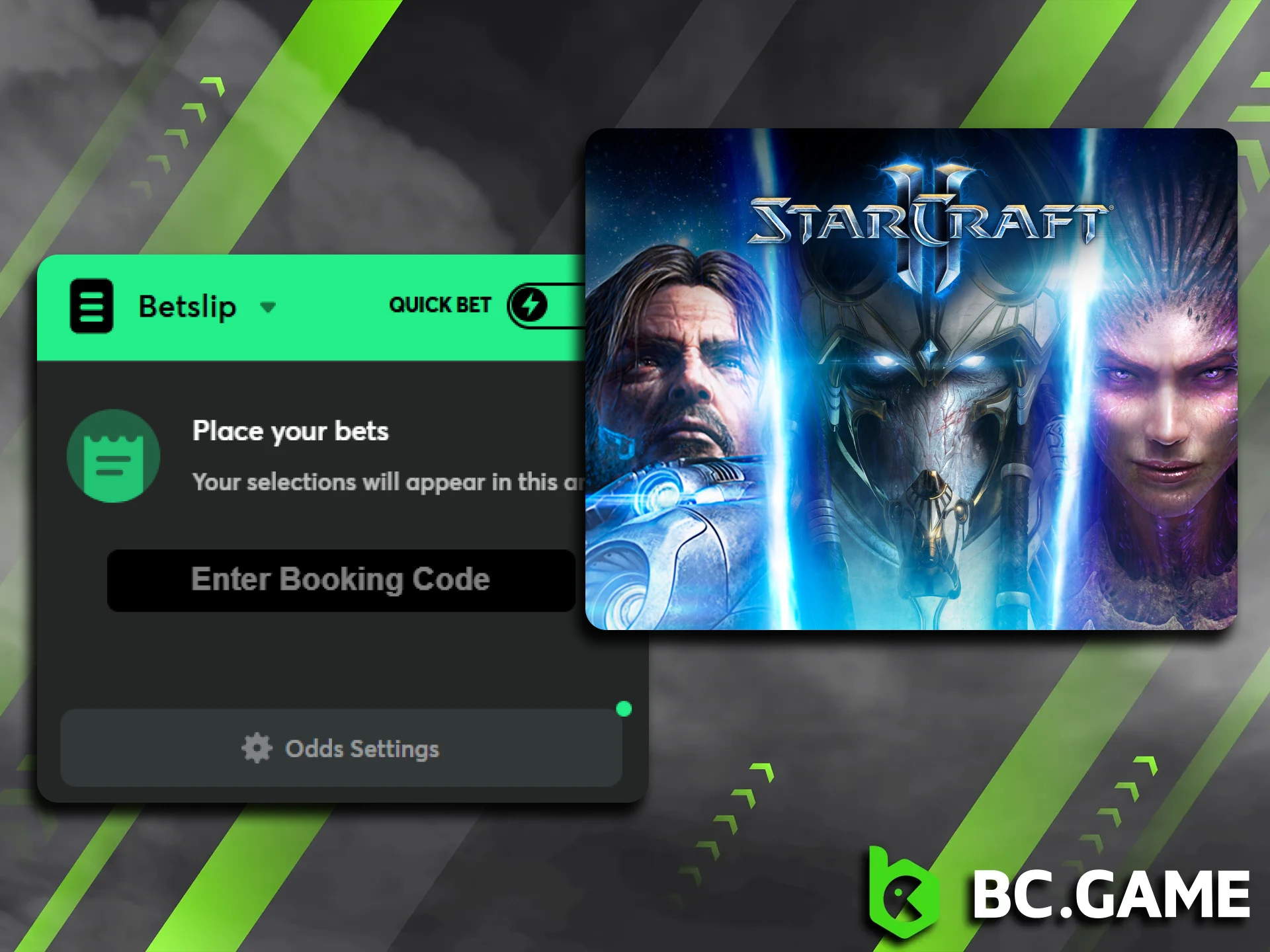 Try your luck with Starcraft betting on the BC Game platform.