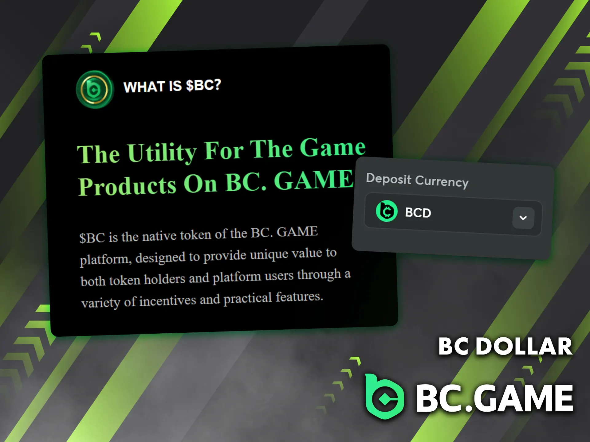 BCD is the native utility token of BC Game, designed specifically for use within our ecosystem.
