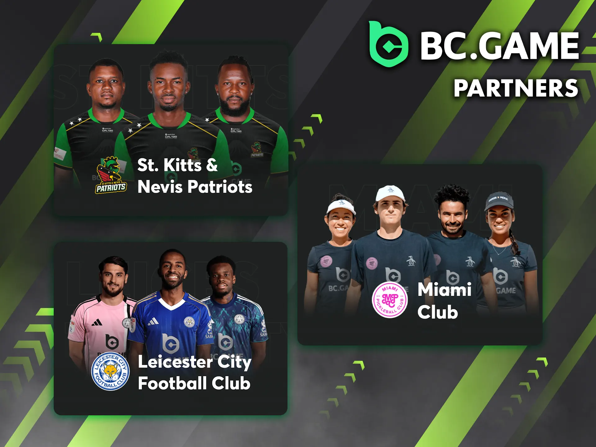 BC Game stands as a premier betting platform, trusted by some of the most prestigious sports teams globally.