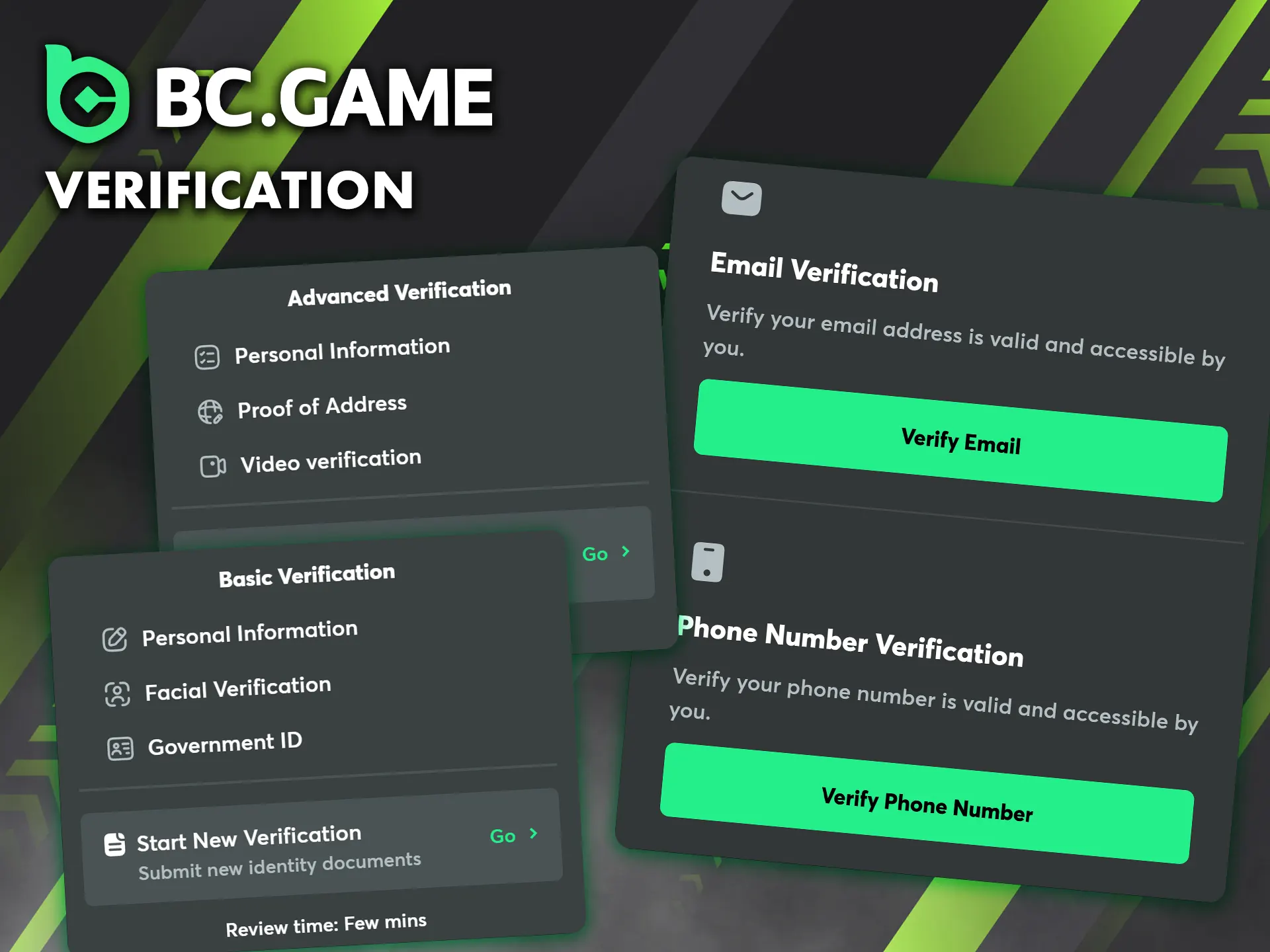 Verifying your account on BC Game helps us maintain a secure environment and stop fraudulent activity.